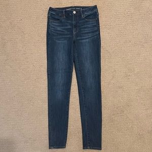 AE high wasted skinny jeans 8 long